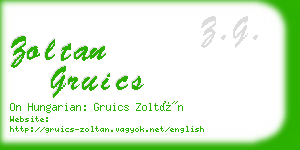 zoltan gruics business card